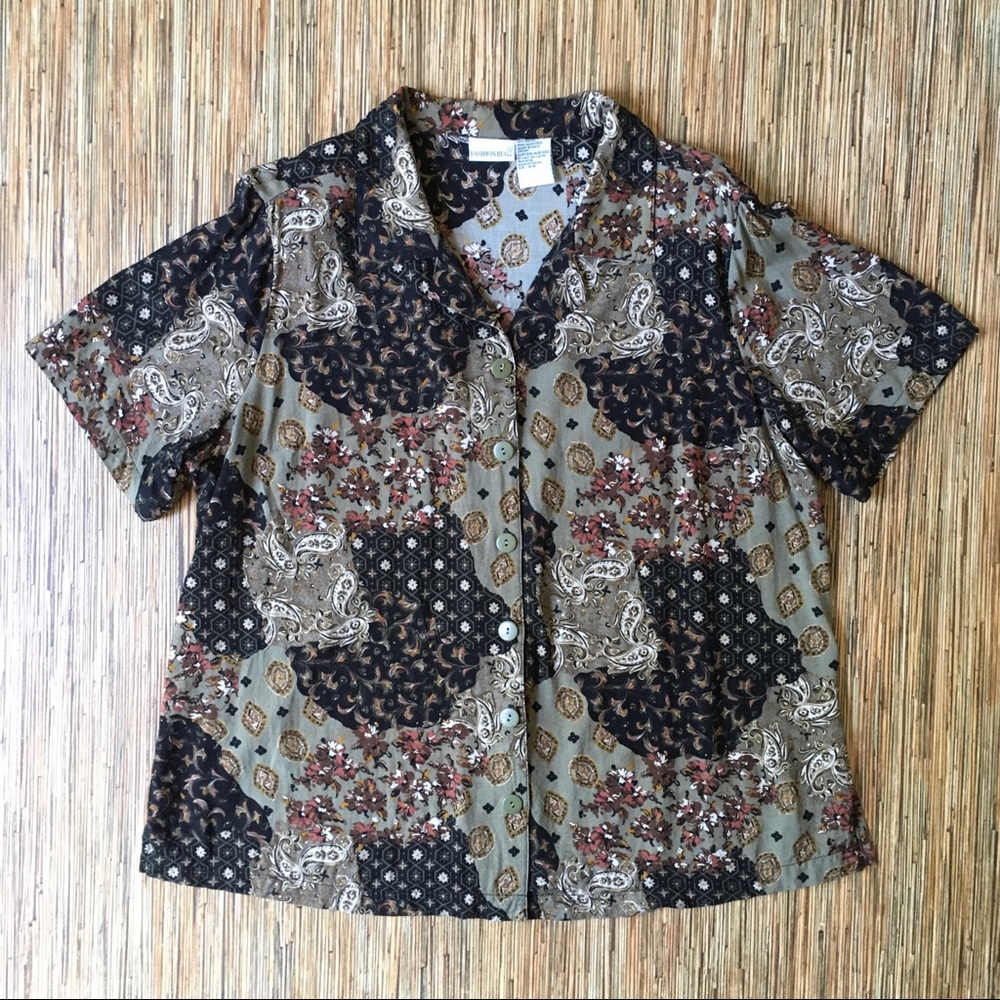 Fashion Bug Short Sleeve Shirt Womens Collar 18/20